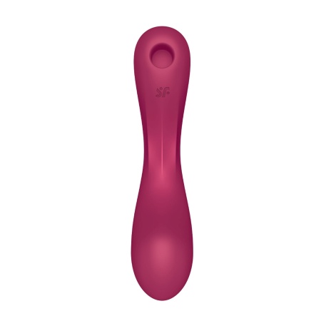 Wibrator Curvy Trinity 1 Red - 2 silniki, fale ciśnienia Air Pulse i wibracja punktu G, długość 17,5 cm - 8