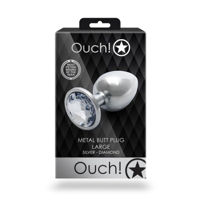 Round Gem Butt Plug - Large - 1 2
