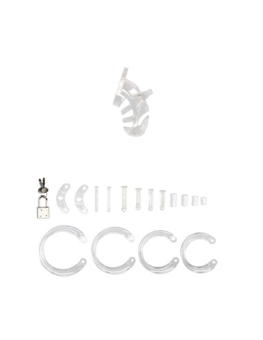 Model 25 - Chastity Cage - 3.5'' / 9 cm - Transparent