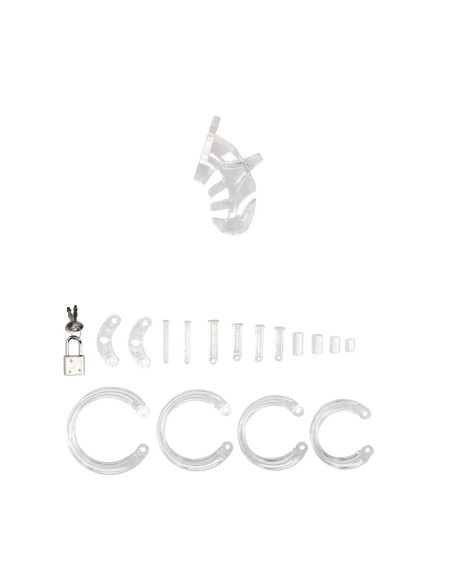 Model 25 - Chastity Cage - 3.5'' / 9 cm - Transparent