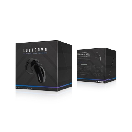 Klatka cnoty Lockdown Medium - 5 pierścieni 4,5-6,5 cm, metalowa kłódka i blokady numerowane - 5