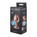 Korek analny Diamond Topaz Shine L Rose Gold - metalowy, z kryształem, 8,3 cm × 3,3 cm - 4