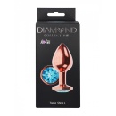 Korek analny Diamond Topaz Shine L Rose Gold - metalowy, z kryształem, 8,3 cm × 3,3 cm - 5