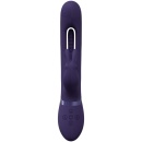 Wibrator Mika Triple Rabbit z funkcją G-Spot Flapping - 3 silniki F1 (10 trybów każdy), silikon medyczny, 22,9 cm, fioletowy - 5