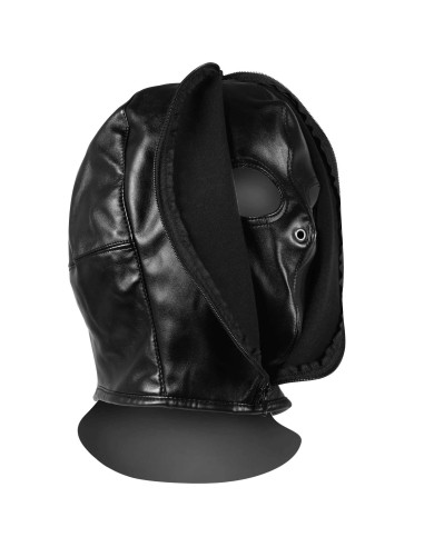 Zip-up Bondage Mask - Black