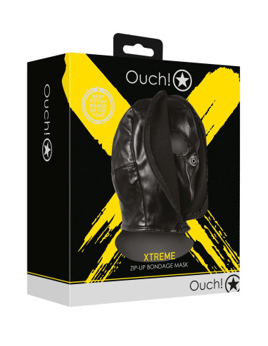 Zip-up Bondage Mask - Black