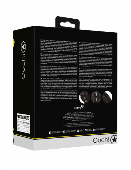 Zip-up Bondage Mask - Black