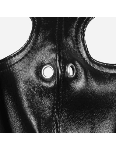 Zip-up Bondage Mask - Black