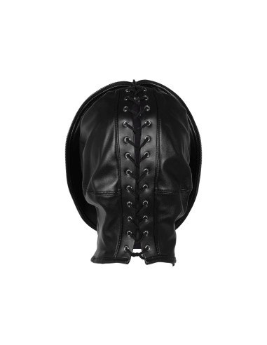 Zip-up Bondage Mask - Black