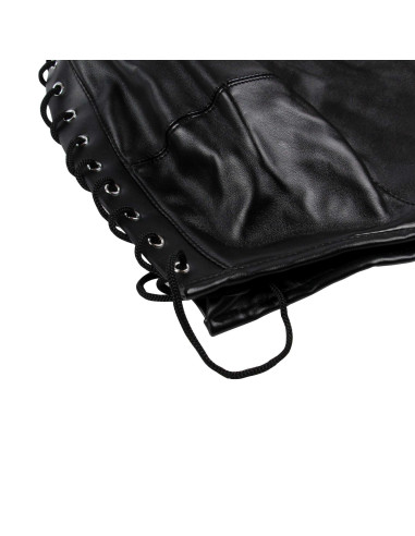 Zip-up Bondage Mask - Black