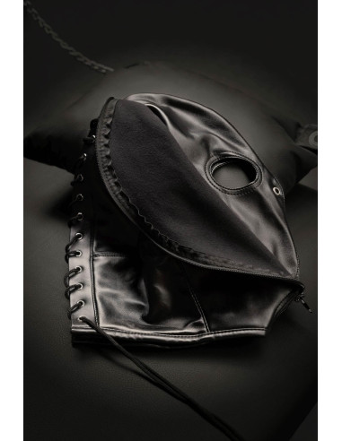 Zip-up Bondage Mask - Black