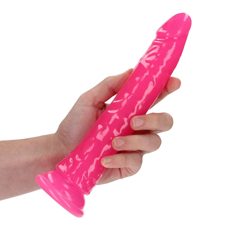 Slim Realistic Dildo with Suction Cup - Glow in the Dark - 9'' / 22,5 cm - 6