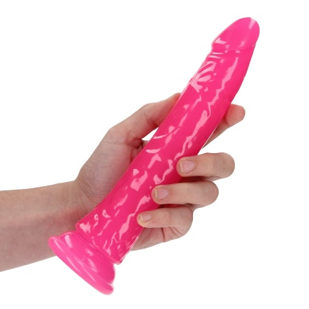 Slim Realistic Dildo with Suction Cup - Glow in the Dark - 9'' / 22,5 cm - 6