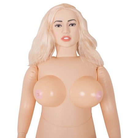 Lalka erotyczna Juicy Jill – pneumatyczna z wyjmowanym masturbatorem i 2 otworami, 143 cm - 3