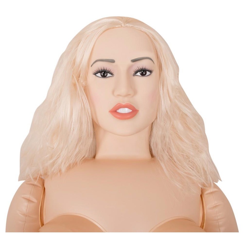 Lalka erotyczna Juicy Jill – pneumatyczna z wyjmowanym masturbatorem i 2 otworami, 143 cm - 4