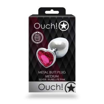 Heart Gem Butt Plug - Medium - 1 2