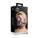 Head Harness with Mouth Cover and Solid Ball Gag - Black - 2