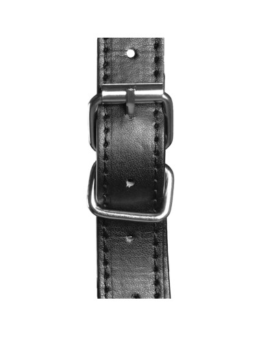 Head Harness with Mouth Cover and Solid Ball Gag - Black