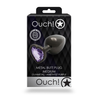 Heart Gem Butt Plug - Medium - 1 2