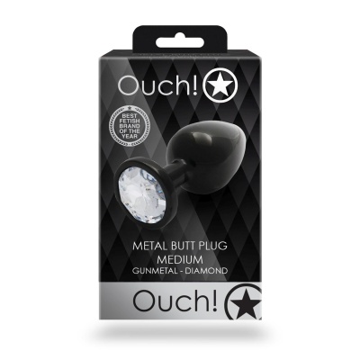 Round Gem Butt Plug - Medium - 1 2
