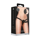 Dual Silicone Ribbed Strap-On - podwójny, silikonowy, regulowany, czarny, 15,5 cm - 4