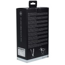 Dual Silicone Ribbed Strap-On - podwójny, silikonowy, regulowany, czarny, 15,5 cm - 5