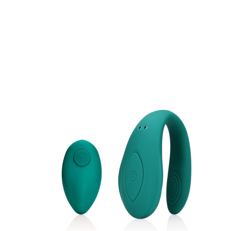 Wibrator dla par Couple Toy ze zdalnym sterowaniem, 2 silniki, średnica 2 cm, długość wprowadzania 7,9 cm - 1