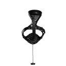 Open Mouth Gag Head Harness with Funnel - Black - 9