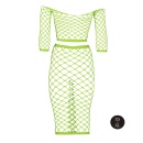 Long Sleeve Crop Top and Long Skirt - Green - 7