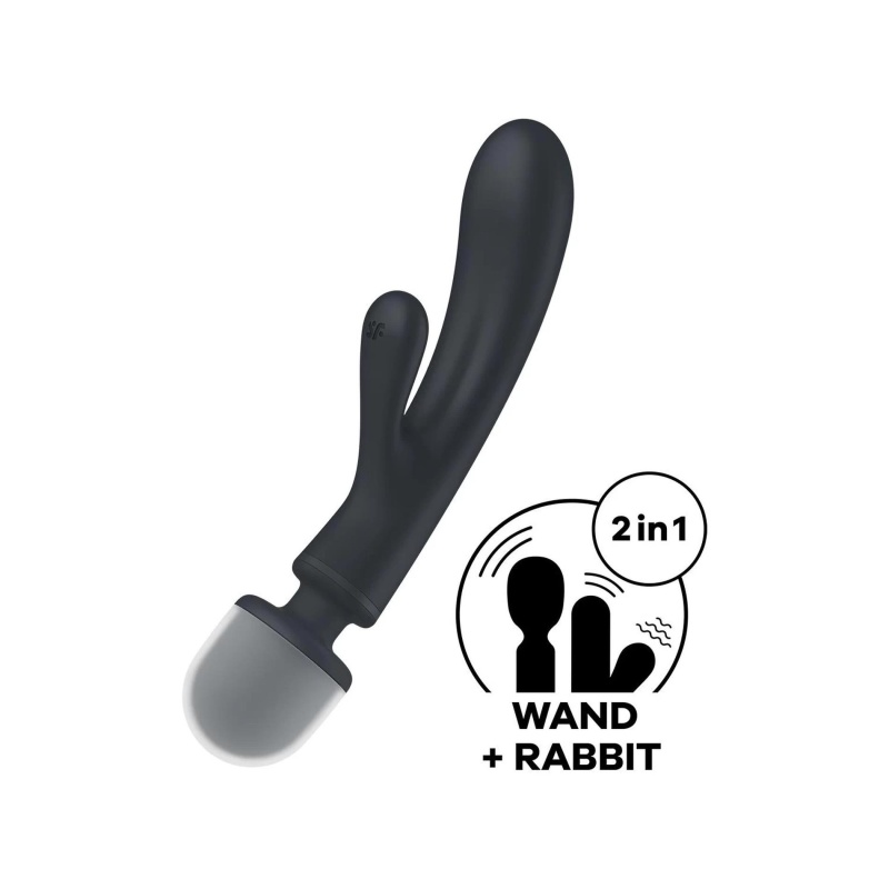 Wibrator Satisfyer Triple Lover Grey - 3 niezależne silniki, stymulacja punktu G i łechtaczki, długość 24 cm - 3