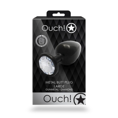 Round Gem Butt Plug - Large - 1 2