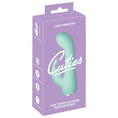 Mini Vibrator Green 4 - elastyczny wibrator typu króliczek z 2 silnikami, 13,6 cm - 1