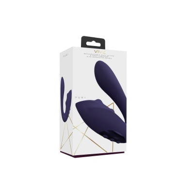 VIVE - Yuki - Rechargeable Dual Motor - G-Spot Vibrator with Massaging Beads - Purple - 1 2