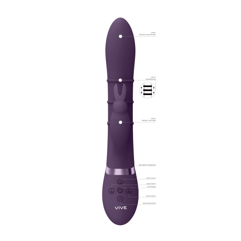 Sora - Up & Down Stimulating Rings, Vibrating G-Spot Rabbit - 8