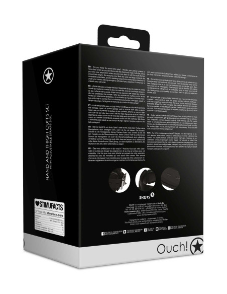 Hand and Thigh Cuffs Set - Black