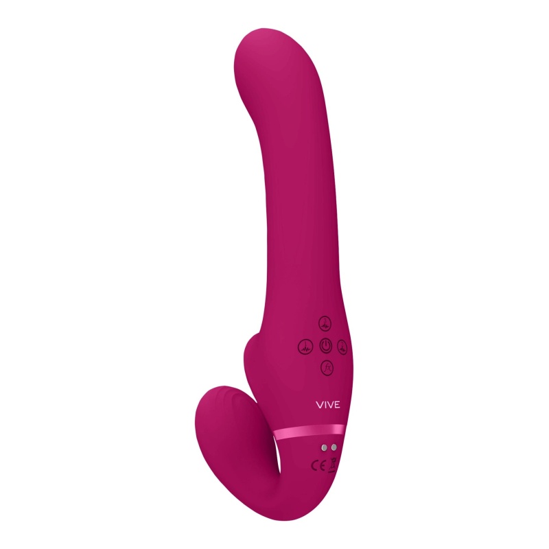 Ai - Dual Vibrating & Air Wave Tickler Strapless Strapon - 1