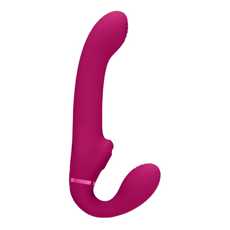 Strap-on bez uprzęży Ai Dual - 3 silniki, fala powietrzna, długość wkładana 14,5 cm - 3