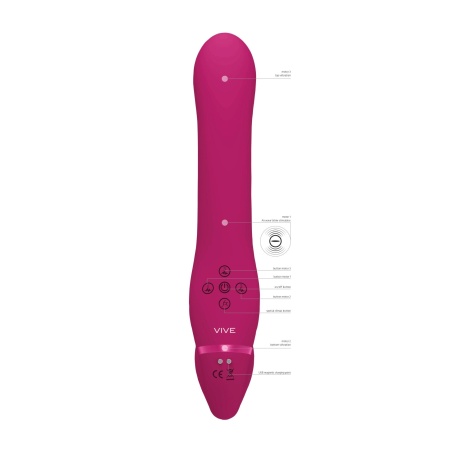 Ai - Dual Vibrating & Air Wave Tickler Strapless Strapon - 6