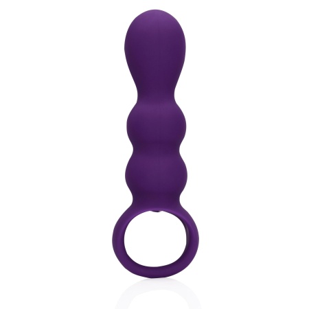 Teardrop Shaped Anal Vibrator - Clear Purple - 1