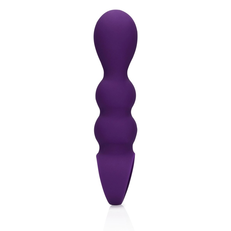 Teardrop Shaped Anal Vibrator - Clear Purple - 3