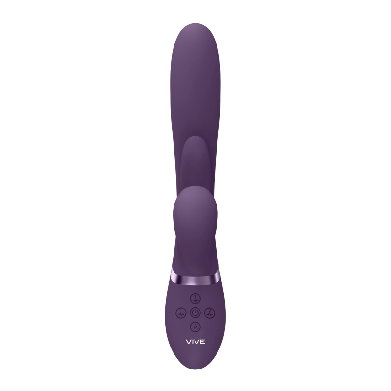 Wibrator wielofunkcyjny Vive Kura z trzema silnikami NG F1, stymulacją punktu G i łechtaczki, 24,9 cm - 5