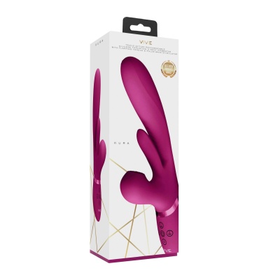 Wibrator Kura VIVE Thrusting G-Spot z trzema silnikami F1 i trzepoczącym językiem - 24,9 cm - 1 2