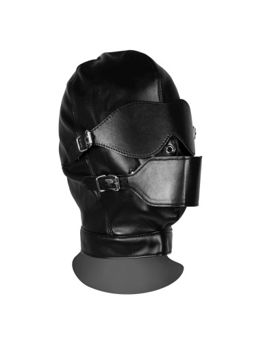 Blindfolded Mask with Breathable Ball Gag - Black