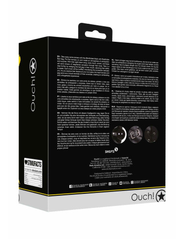 Blindfolded Mask with Breathable Ball Gag - Black