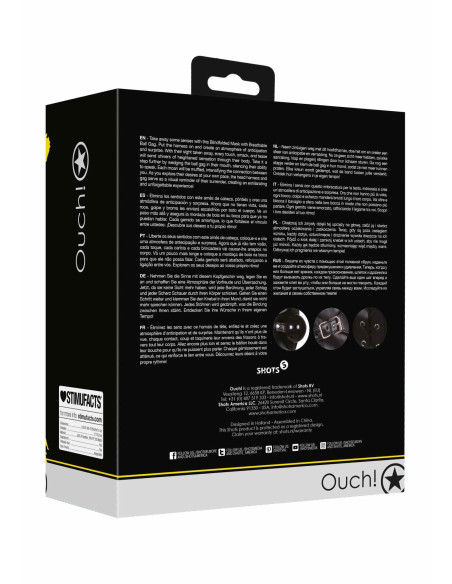 Blindfolded Mask with Breathable Ball Gag - Black