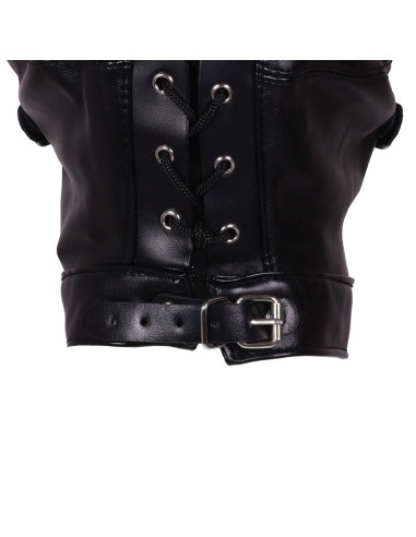 Blindfolded Mask with Breathable Ball Gag - Black