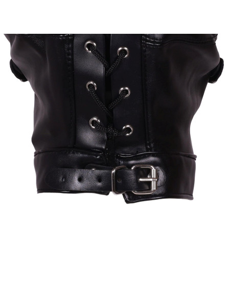 Blindfolded Mask with Breathable Ball Gag - Black