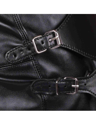 Blindfolded Mask with Breathable Ball Gag - Black