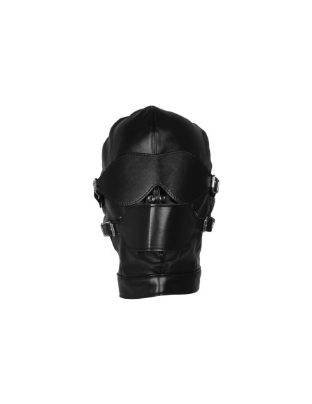 Blindfolded Mask with Breathable Ball Gag - Black