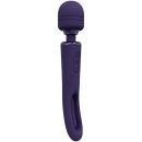Dwustronny wibrator Kiku z głowicą różdżki i trzepoczącą końcówką stymulującą punkt G, 25,2 cm, 2 silniki - 1